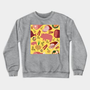 Porky Food Feast Crewneck Sweatshirt